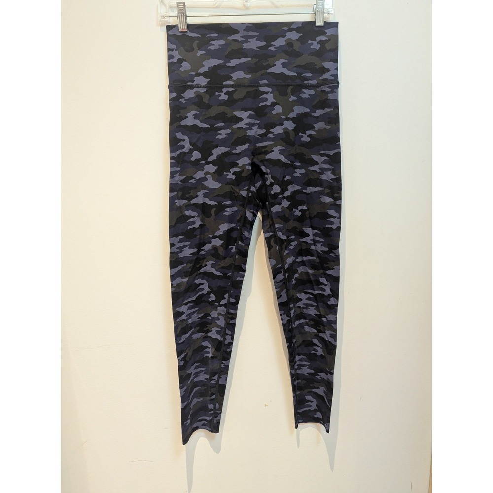 Aerie Women's Black Blue Gray Camo Print Chill Play Move Leggings Size Large